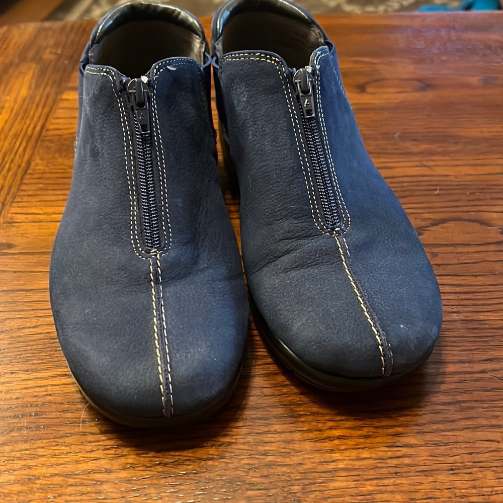 SOLD. Aerosoles blue suede booties